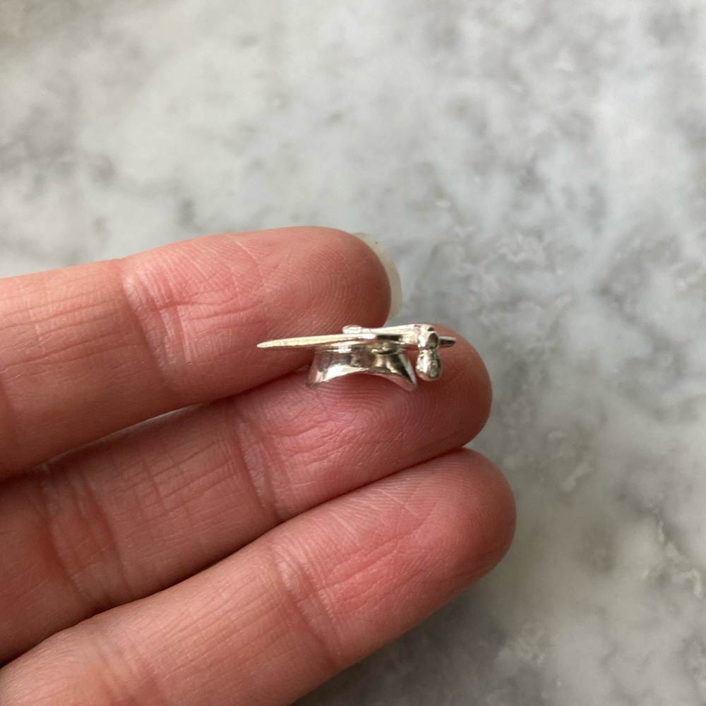 Sterling Graduation Cap Charm - Picture 4 of 5